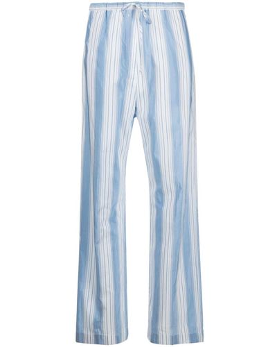 Totême Drawstring-waist Striped Pants - Blue