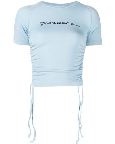 Fiorucci Logo-print Short-sleeved T-shirt - Blue