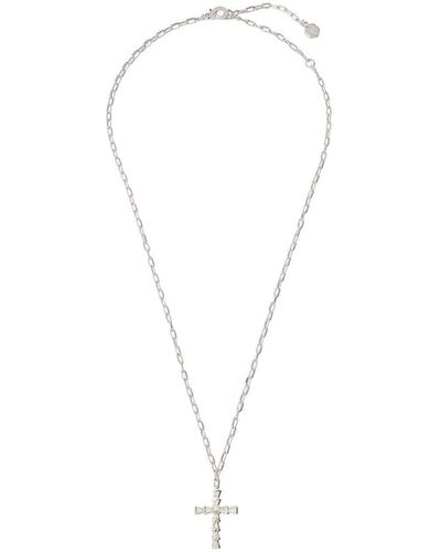 SHAY Mini Cross ダイヤモンド ネックレス 18kホワイトゴールド - メタリック