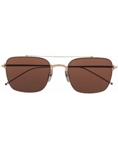 Thom Browne Square-frame Sunglasses - Metallic