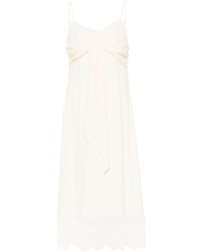 Simone Rocha Front Bow Slip Dress - White