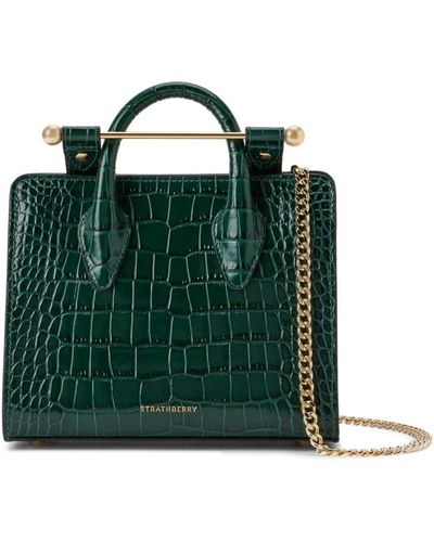 Strathberry Nano Leather Tote Bag - Green
