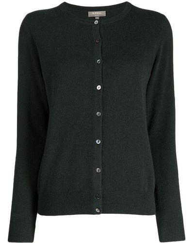 N.Peal Cashmere Fine-knit Cashmere Cardigan - Black