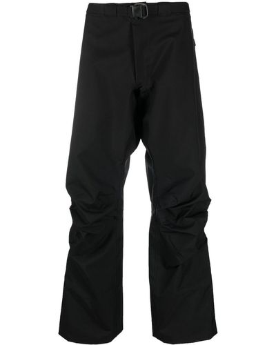 GR10K Zip-detail Straight-leg Pants - Black