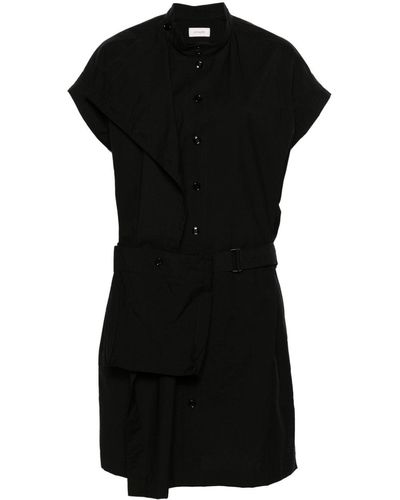 Lemaire Asymmetrische Mini-jurk - Zwart
