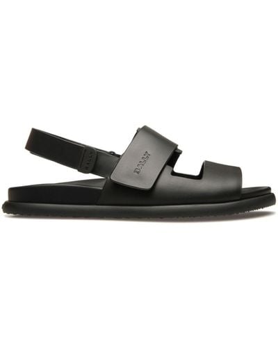 Bally Logo-debossed Leather Sandals - Black