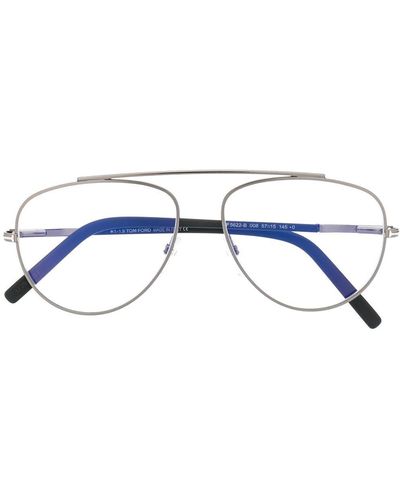 Tom Ford Ft5622b アビエーター 眼鏡フレーム - ブルー