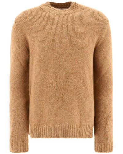 Jil Sander Crew Neck Wool Sweater - Brown
