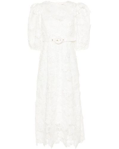 Zimmermann Halliday Lace Flower ドレス - ホワイト