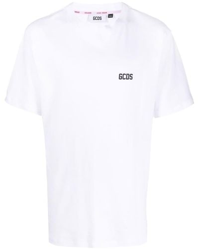 Gcds T-shirt en coton à logo imprimé - Blanc