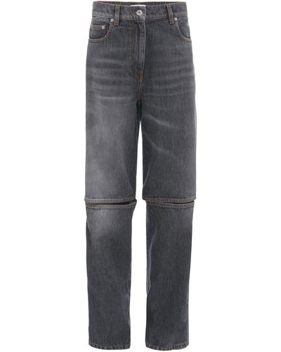 JW Anderson Jeans dritti con cut-out - Grigio