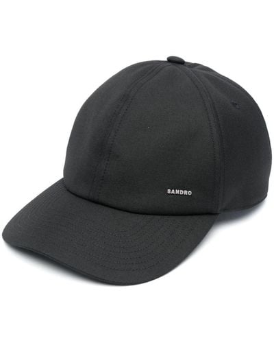 Sandro Logo-embroidered Cotton Baseball Cap - Black