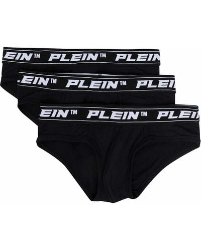 Philipp Plein Set Van Drie Slips - Zwart