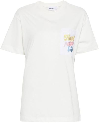 Joshua Sanders T-Shirt mit Slogan-Print - Weiß