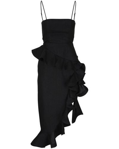 Zimmermann Harmony Tango Ruffled Dress - Black