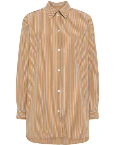 Totême Striped Cotton Shirt - Natural