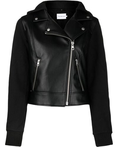 Calvin Klein ライダースジャケット - ブラック