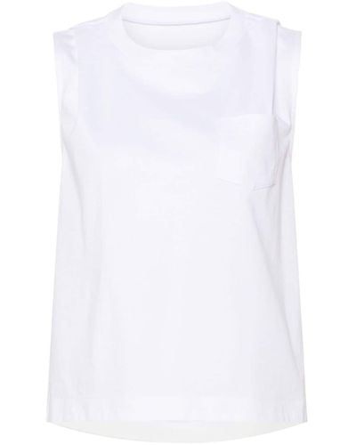 Sacai Hemd mit Falten - Weiß