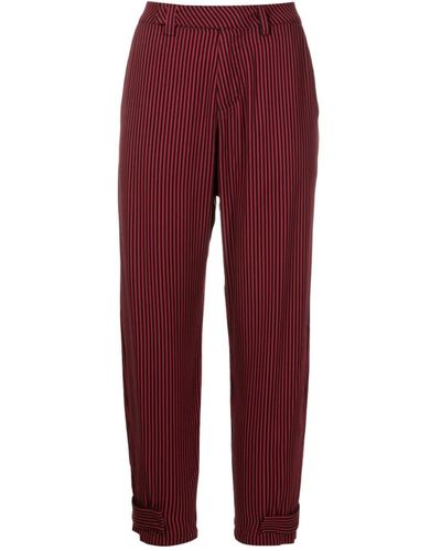 UMA | Raquel Davidowicz Vertical-stripe Tapered Cropped Trousers