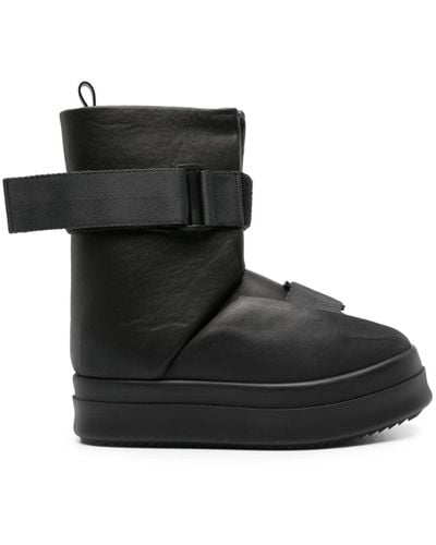 Rick Owens Buckled Leather Ankle Boots - Black