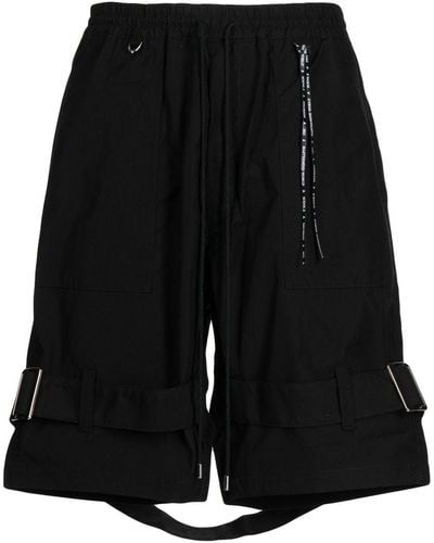 MASTERMIND WORLD Skull-embroidered Bermuda Shorts - Black