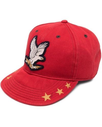 RRL Eagle-patch Baseball Cap - Red