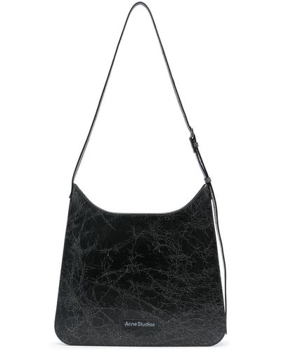 Acne Studios Platt Leather Shoulder Bag - Black