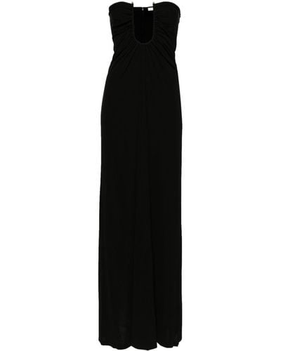 Christopher Esber Arced Palm Strapless Dress - Black