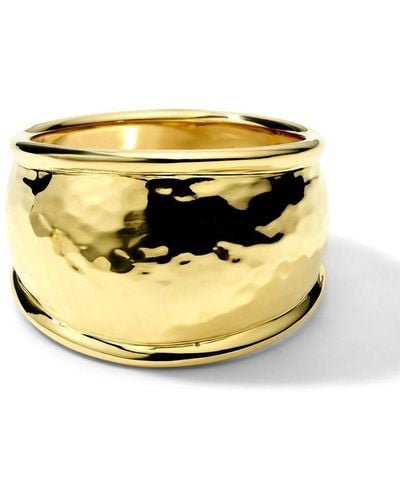 Ippolita 18kt Yellow Gold Classic Medium Hammered Dome Ring - Metallic