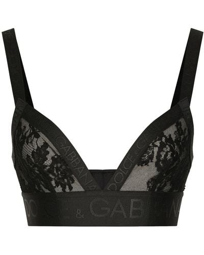 crossover-strap laced triangle-bra, Dolce & Gabbana
