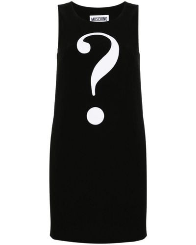 Moschino Minikleid mit Fragezeichen-Patch - Schwarz