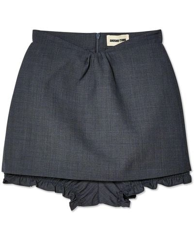 ShuShu/Tong Double-layer Miniskirt - Grey