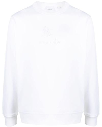Burberry Sweatshirt mit Ritteremblem - Weiß