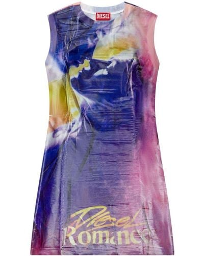 DIESEL D-belle Printed Minidress - Purple