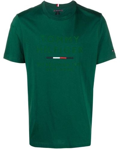 Tommy Hilfiger Stacked New York Flock T-shirt - Green