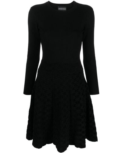Emporio Armani Flared Mini-jurk - Zwart