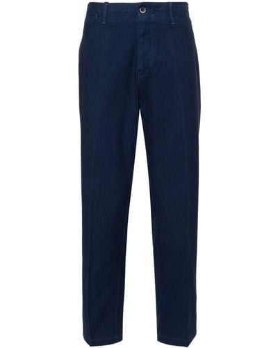 Corneliani Mid-rise straight-leg trousers - Blu