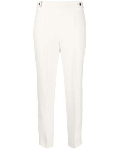 BOSS Pressed-crease Tapered Pants - White
