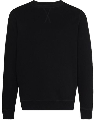 Sunspel Sweater Met Ronde Hals - Zwart