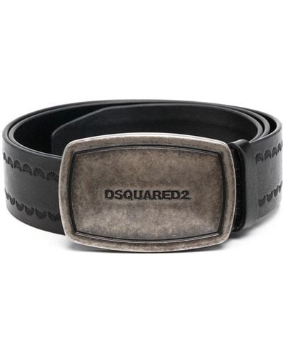 DSquared² Logo Buckle Belt - Black
