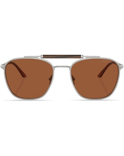 Giorgio Armani Tinted-lens Square-frame Sunglasses - Brown