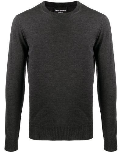 Emporio Armani Virgin Wool-blend Sweater - Grey