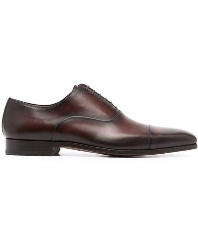 Magnanni Caoba Distressed Oxford Shoes - Brown
