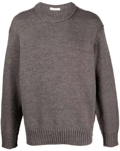 Lemaire Jersey con cuello redondo - Gris