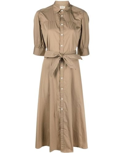 Polo Ralph Lauren Cotton Tied-waist Midi Shirt Dress - Natural