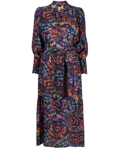 Chufy Midi-jurk Met Print - Blauw