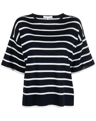 Antonelli Stripe-print Cotton T-shirt - Black