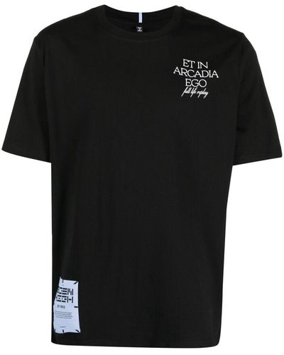 McQ Camiseta con estampado gráfico - Negro