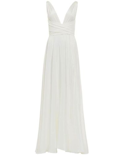 Azeeza Cirrus Silk-charmeuse Gown - White