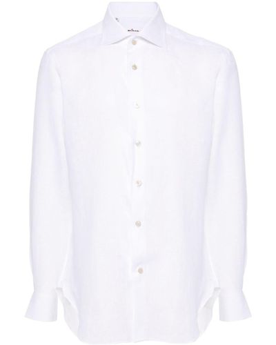 Kiton Poplin Linen Shirt - White